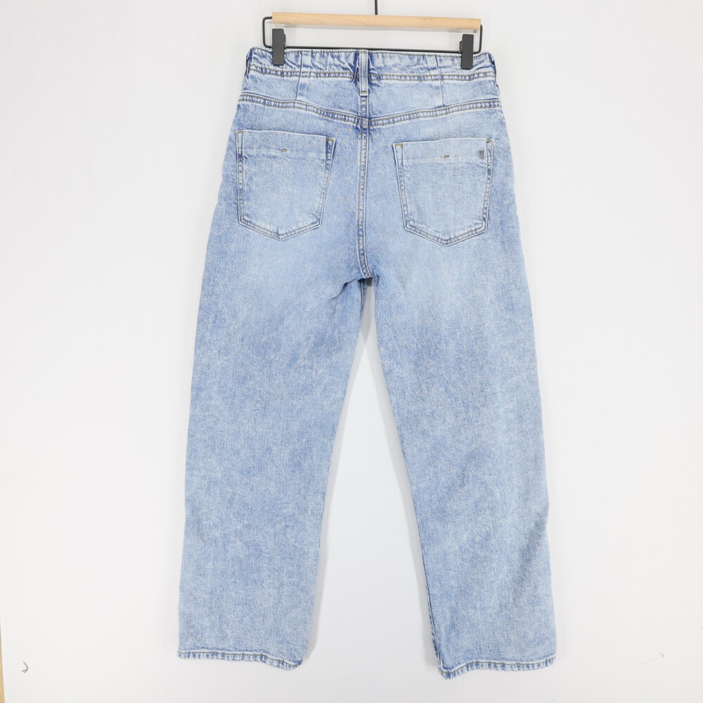 Pilcro Jeans Womens 26 Blue High Rise Straight Leg Light Wash Utility Stretch - Picture 2 of 11